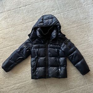 Kids SAM coat down glacier jacket size 8 navy blue